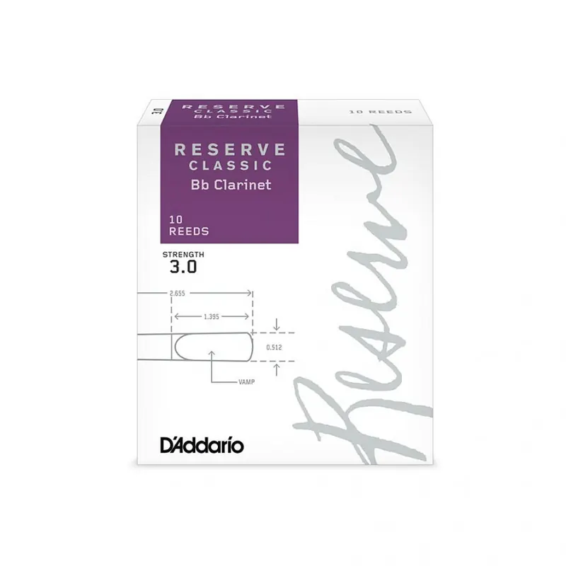 Anches Clarinette Sib Reserve Classic - D'Addario