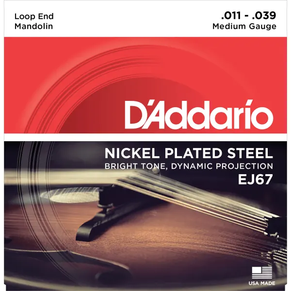 D'addario EJ67 Mandoline Light 11 - 39 - jeu de 6 cordes