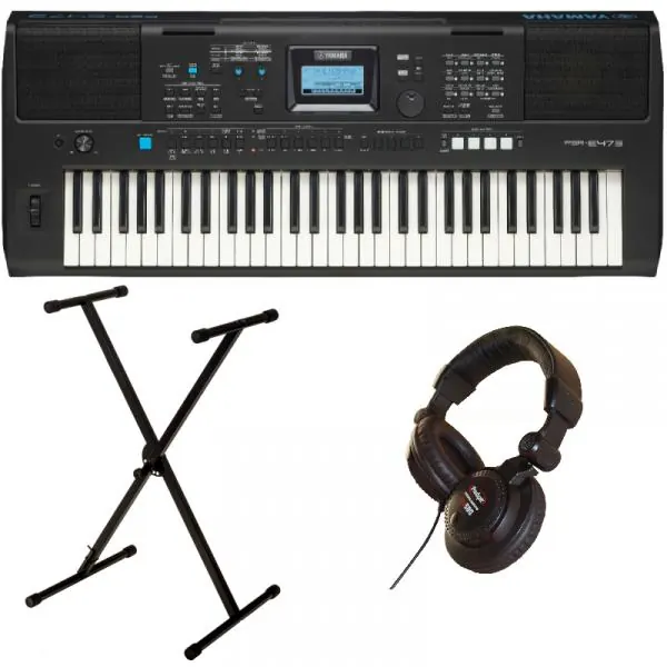 Yamaha PSR-E473  + casque + Stand Clavier